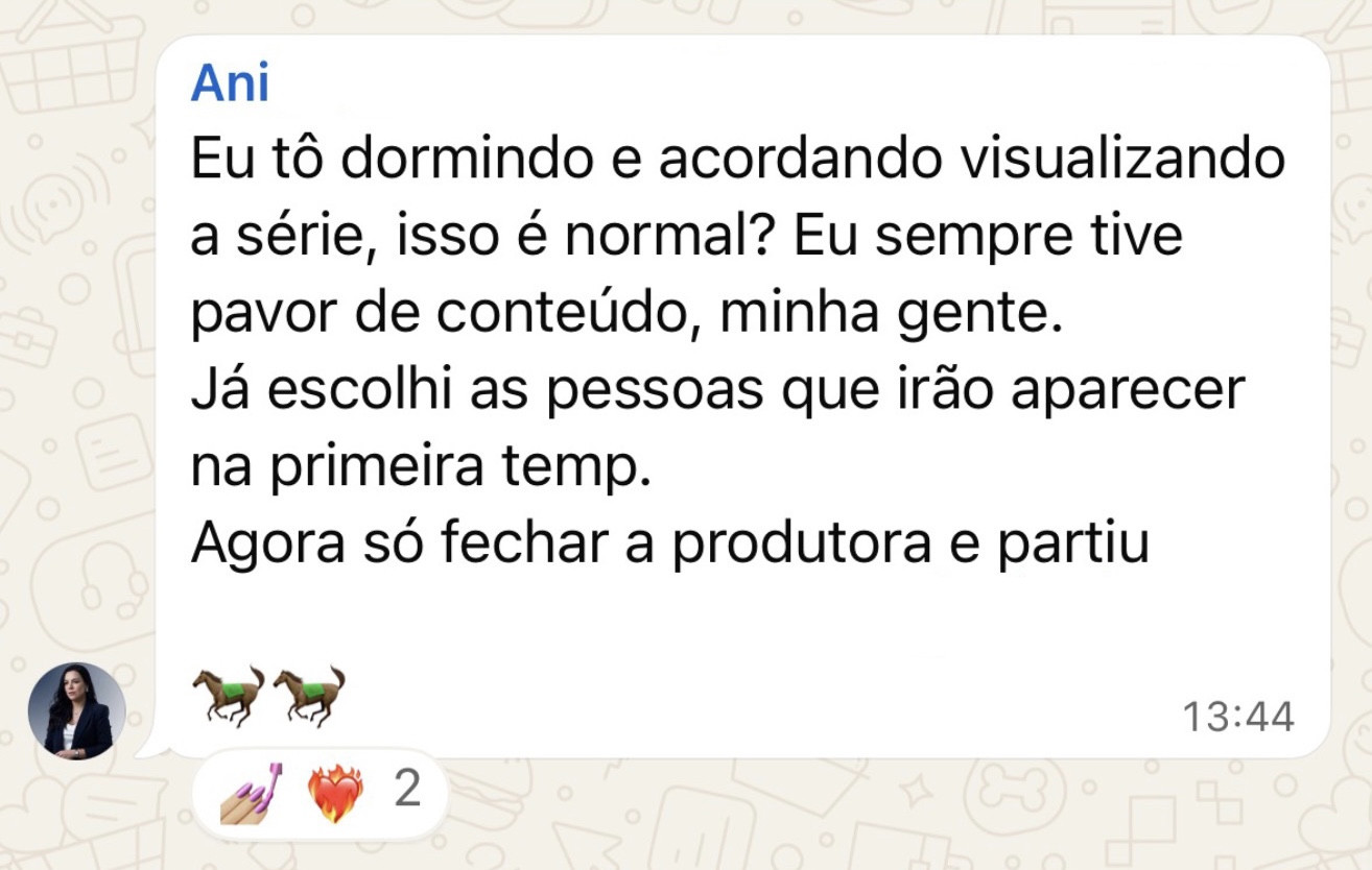 Relato anônimo sobre visualização estratégica do negócio