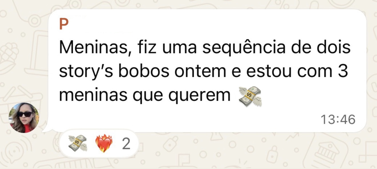 Relato anônimo sobre conteúdo e resposta do público