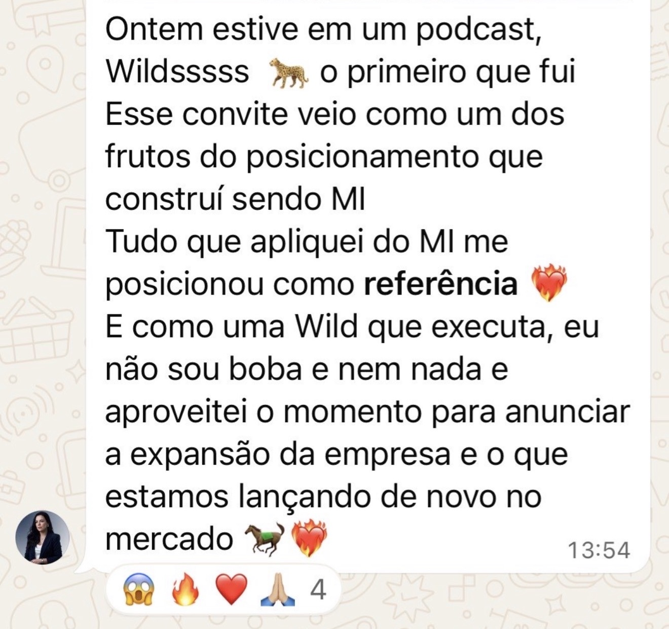 Relato anônimo sobre posicionamento e comunicação